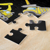 Puzzle Nom du boite de camion de construction jaune migno (Côté)