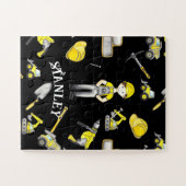 Puzzle Nom du boite de camion de construction jaune migno (Horizontal)