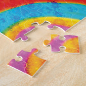 Puzzle Nom du monogramme fractal arc-en-ciel rétro (Côté)