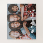 Puzzle Nom du monogramme photo de famille personnalisée (Vertical)