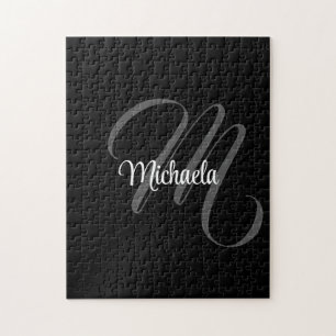 Puzzle Nom initial de monogramme moderne minimaliste