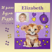 Puzzle Nom mignon photo jaune violet enfants