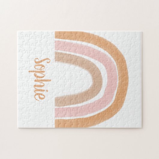 Puzzle Nom minimal moderne Boho Chic Rainbow (Horizontal)