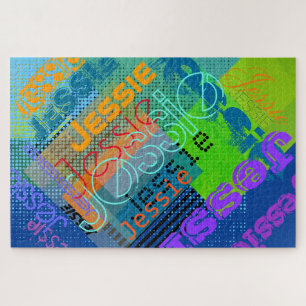 Puzzle Nom personnalisable unique   Fun coloré et créatif