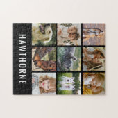 Puzzle Nom personnalisé 9 Collage photo (Horizontal)