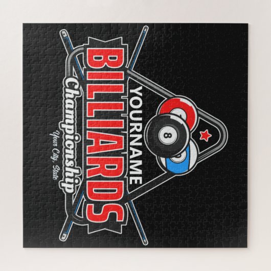 Puzzle NOM Personnalisé Billard 8 Ball Pool Cue Rack (Horizontal)