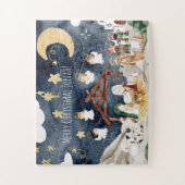 Puzzle Nom personnalisé Christian Kids Noël (Vertical)