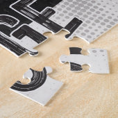 Puzzle Nom personnalisé Classic Muscle Garage Retro (Côté)