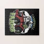 Puzzle Nom personnalisé Pays Fermes Grange Tracteur Fermi (Horizontal)