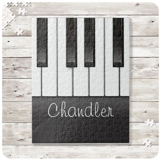 Puzzle NOM personnalisé Pianist Piano Keys professeur de