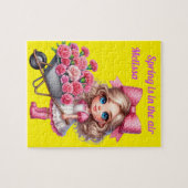 Puzzle Nom personnalisé pour fille (Horizontal)