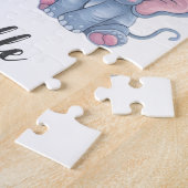 Puzzle Nom personnalisé Safari Jungle Animaux Enfants (Côté)