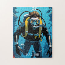 Nom personnalisé Scuba Diver
