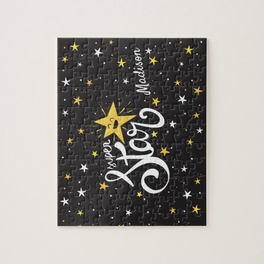 Puzzle Nom personnalisé Superstar (Vertical)