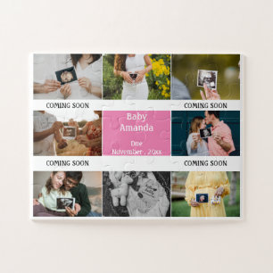 Puzzle Nom photo bébé Bientôt Faire-part de grossesse