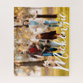 Puzzle Nom photo moderne Personnalisé (Vertical)