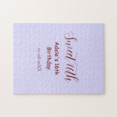 Puzzle Nom rétro mauve pastel violet pour 16 ans (Horizontal)