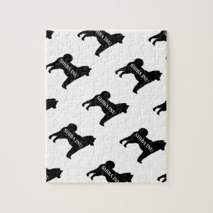 Puzzle nom Shiba Inu silo noir