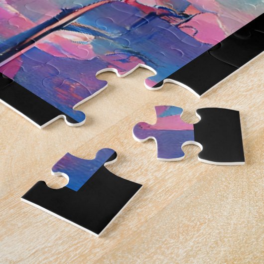 Puzzle Nombreux drapeaux art abstrait coloré (Côté)