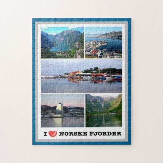 Puzzle Norske Fjorder - Norvège - I Love - (Vertical)