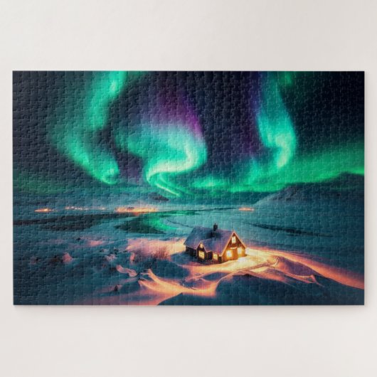 Puzzle Northern Lights - Breathtaking Scenic Landscape (Horizontal)