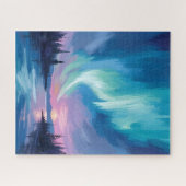 Puzzle Northern Lights Winter Watercolor (Horizontal)