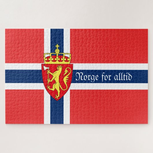 Puzzle Norvège, avec armoiries, Norge pour alltid (Horizontal)