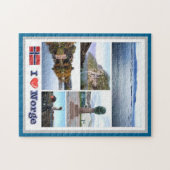 Puzzle Norvège - Norge - I Love - (Horizontal)