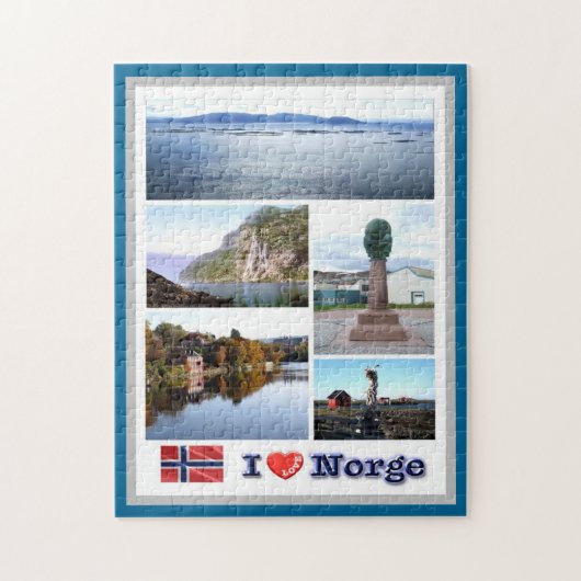 Puzzle Norvège - Norge - I Love - (Vertical)