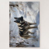 Puzzle Norvégien Elkhat Laisser Neige Noël (Vertical)