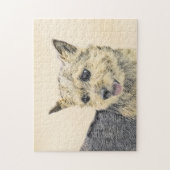 Puzzle Norwich Terrier Peinture - Cute Original Chien Art (Vertical)