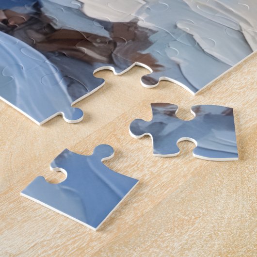 Puzzle Nostalgic Happy Snowman with Bluebird Winter Scene (Côté)