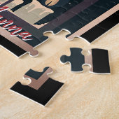 Puzzle Nostalgique Noël Vintage Holly Wreath bougies (Côté)