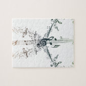 Puzzle Notes 4 de guitare et de musique (Horizontal)