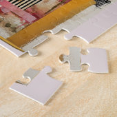 Puzzle Notes de musique et de fleurs roses (Côté)