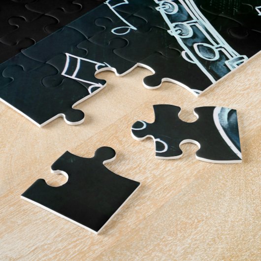 Puzzle Notes de saxophone et de musique (Côté)