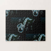 Puzzle Notes de saxophone et de musique (Horizontal)
