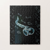Puzzle Notes de saxophone et de musique (Vertical)