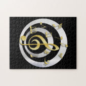 Puzzle Notes musicales d'or et d'argent de l'effet 3D rét (Horizontal)