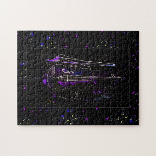 Puzzle Notes musicales et contrebasse (Horizontal)