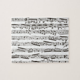 Puzzle Notes musicales noires et blanches