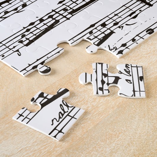 Puzzle Notes musicales noires et blanches (Côté)