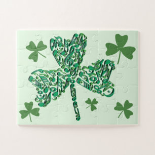 Puzzle Notes musicales shamrocks