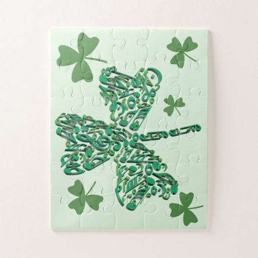Puzzle Notes musicales shamrocks (Vertical)