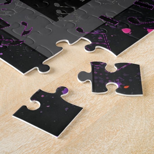 Puzzle Notes Saxophones Splash Et Musique (Côté)