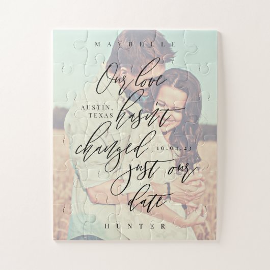 Puzzle Notre Amour n'a pas changé juste notre Date Script (Vertical)