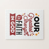 Puzzle Notre plus grande force est la foi en Dieu (Horizontal)