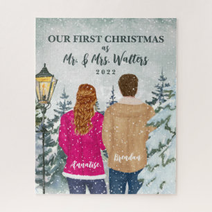 Puzzle Notre premier Noël en tant que M. et Mme Marié