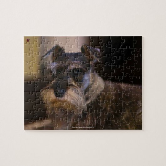 Puzzle Notre Schnauzer Notre animal de famille (Horizontal)