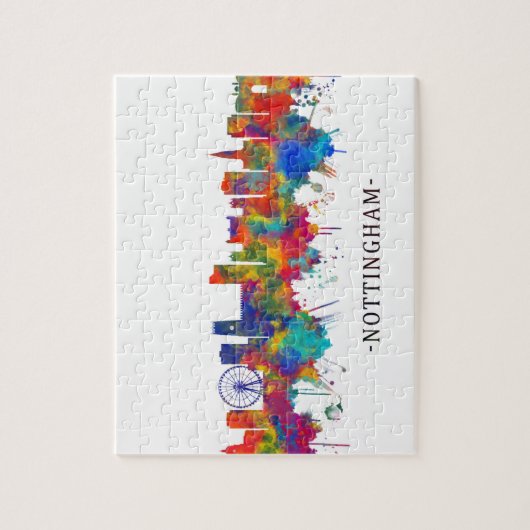 Puzzle Nottingham England Skyline (Vertical)